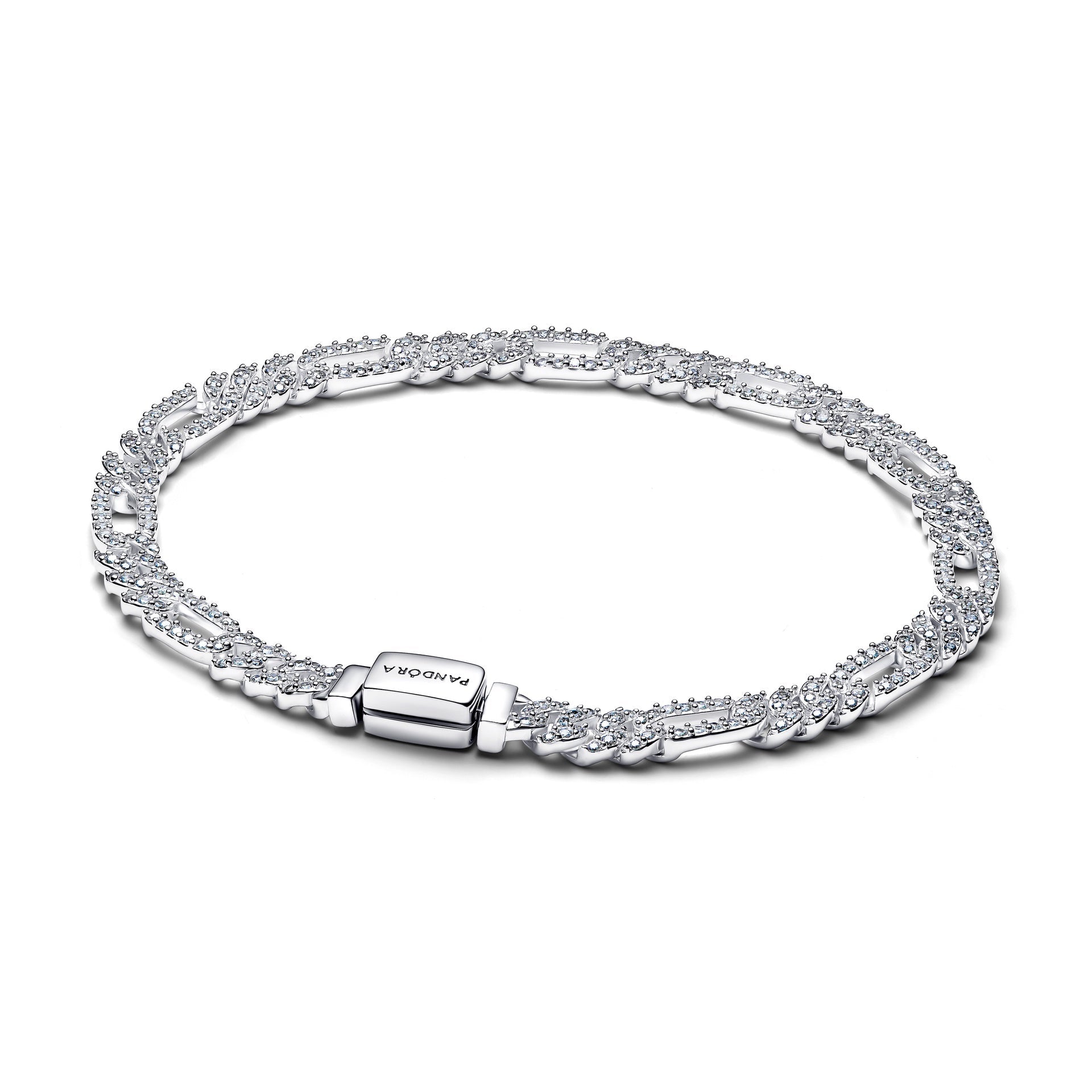 Pandora Oval Cuban Chain Bracelet – Elegant Gift Jewelry Set