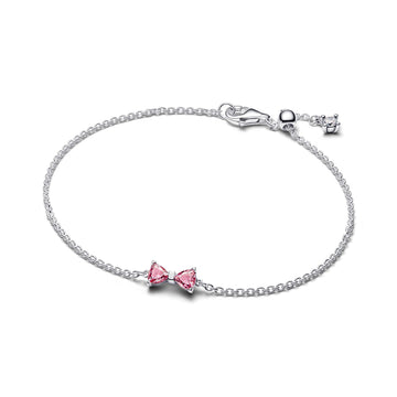 Pandora Pink Bow Chain Bracelet – Elegant Gift Jewelry Set
