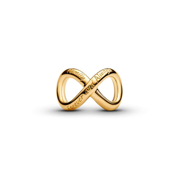 Pandora 14k Gold-Plated Forever & Always Infinity Charm – Elegant Gift Jewelry Set