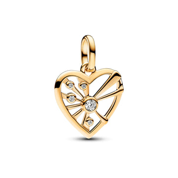 Pandora Heart & Rays Medallion Charm – Elegant Gift Jewelry Set