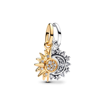 Pandora Splittable Sun & Moon Dangle Charm – Elegant Gift Jewelry Set