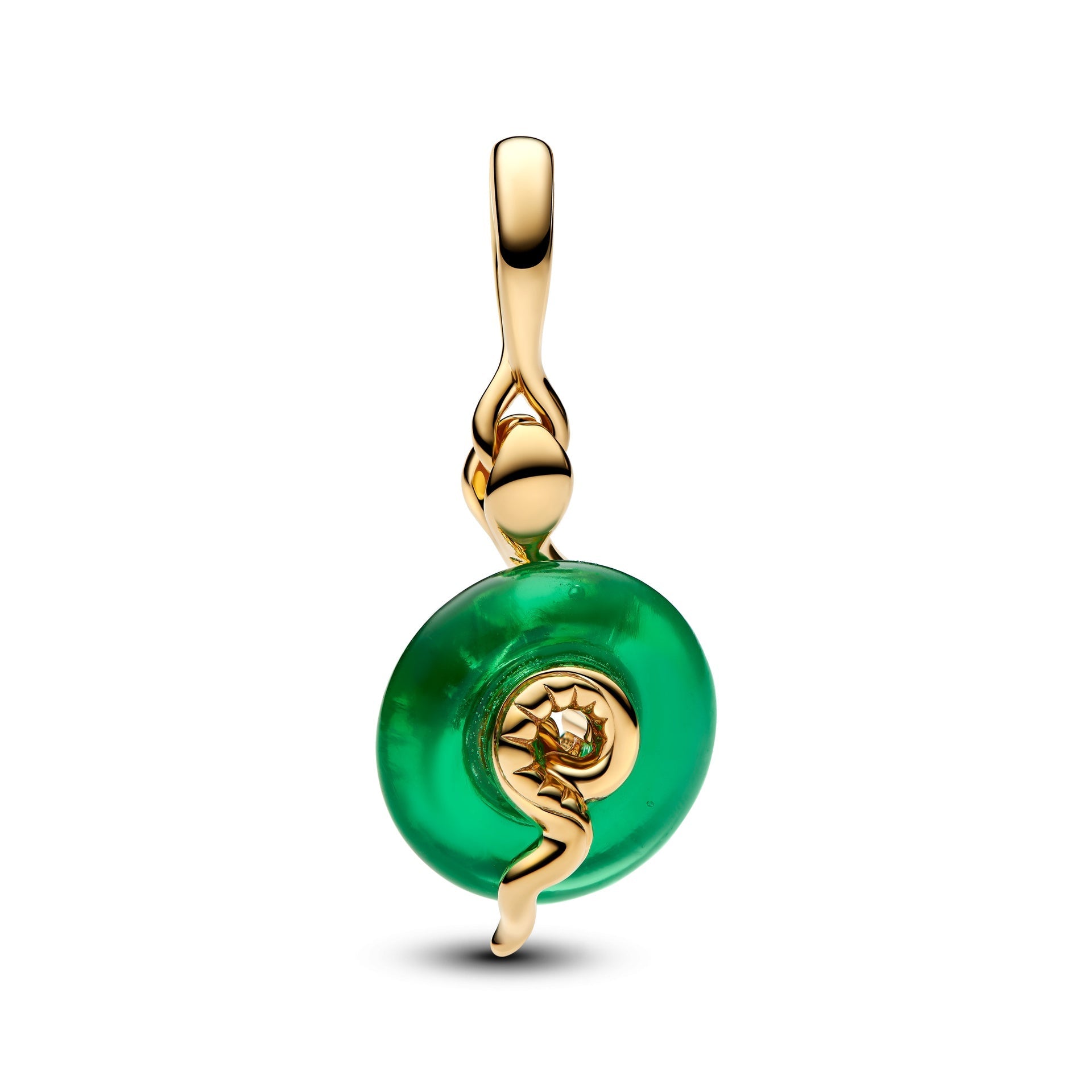 Pandora Snake Green Murano Glass Dangle Charm – Elegant Gift Jewelry Set
