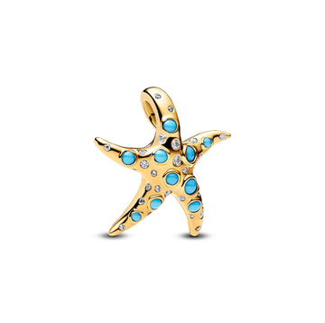 Pandora Sparkling Blue Starfish Dangle Charm – Elegant Gift Jewelry Set
