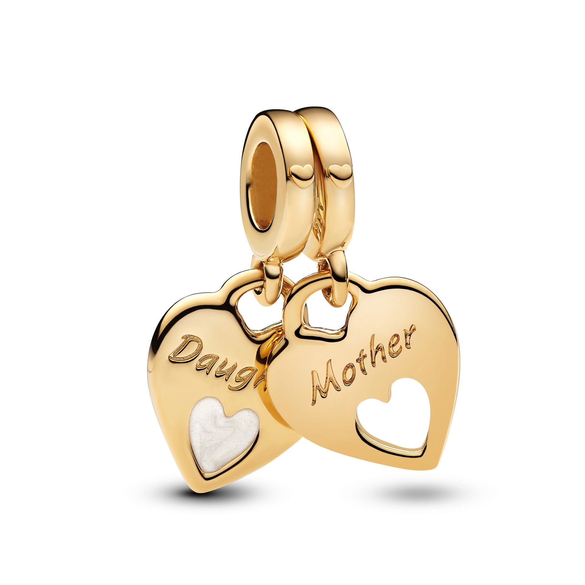 Pandora Double Heart Split Dangle Charm – Elegant Gift Jewelry Set