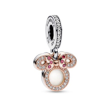 Disney Minnie Mouse Silhouette Double Dangle Charm – Elegant Gift Jewelry Set