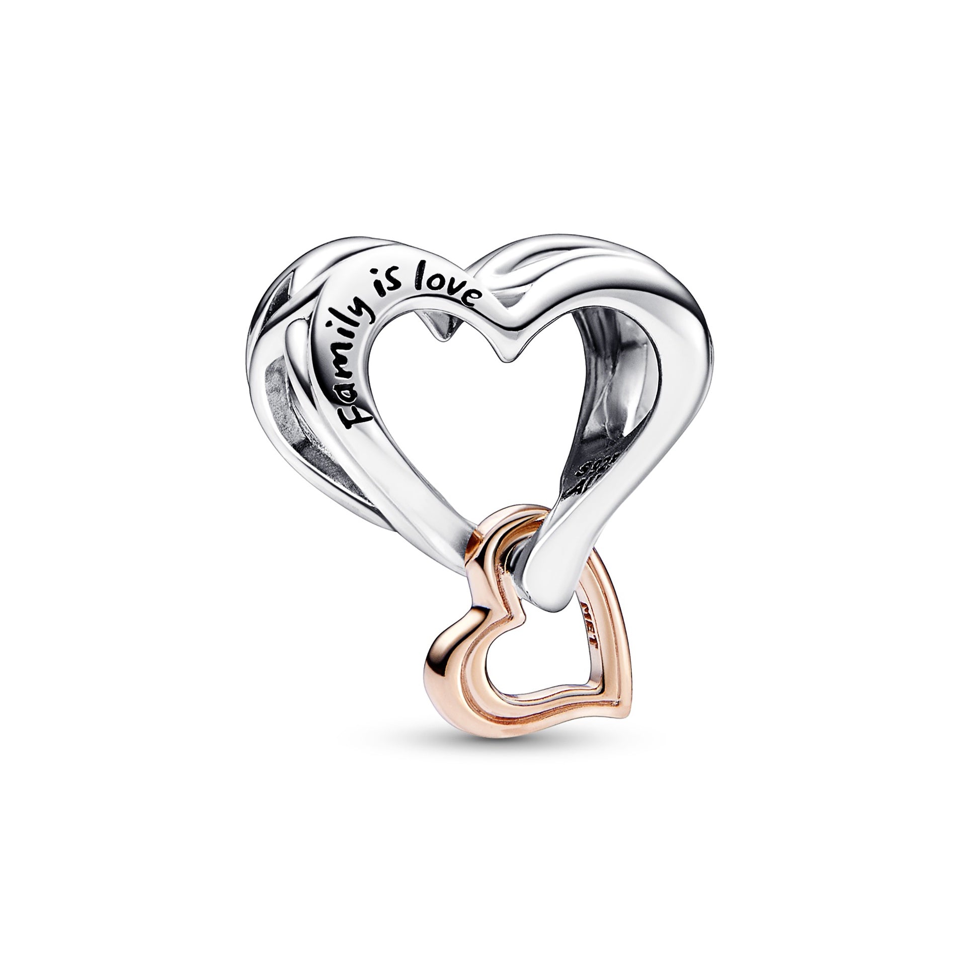 Two-tone Openwork Infinity Heart Charm – Elegant Gift Jewelry Set