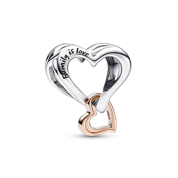 Two-tone Openwork Infinity Heart Charm – Elegant Gift Jewelry Set