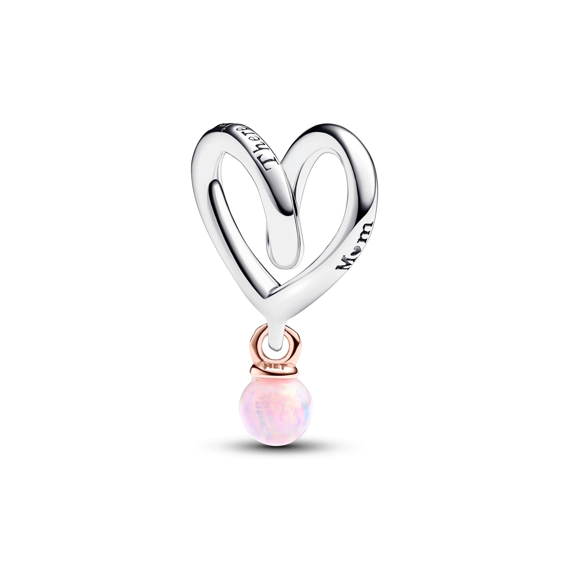 Pandora Two-tone Wrapped Heart Charm – Elegant Gift Jewelry Set