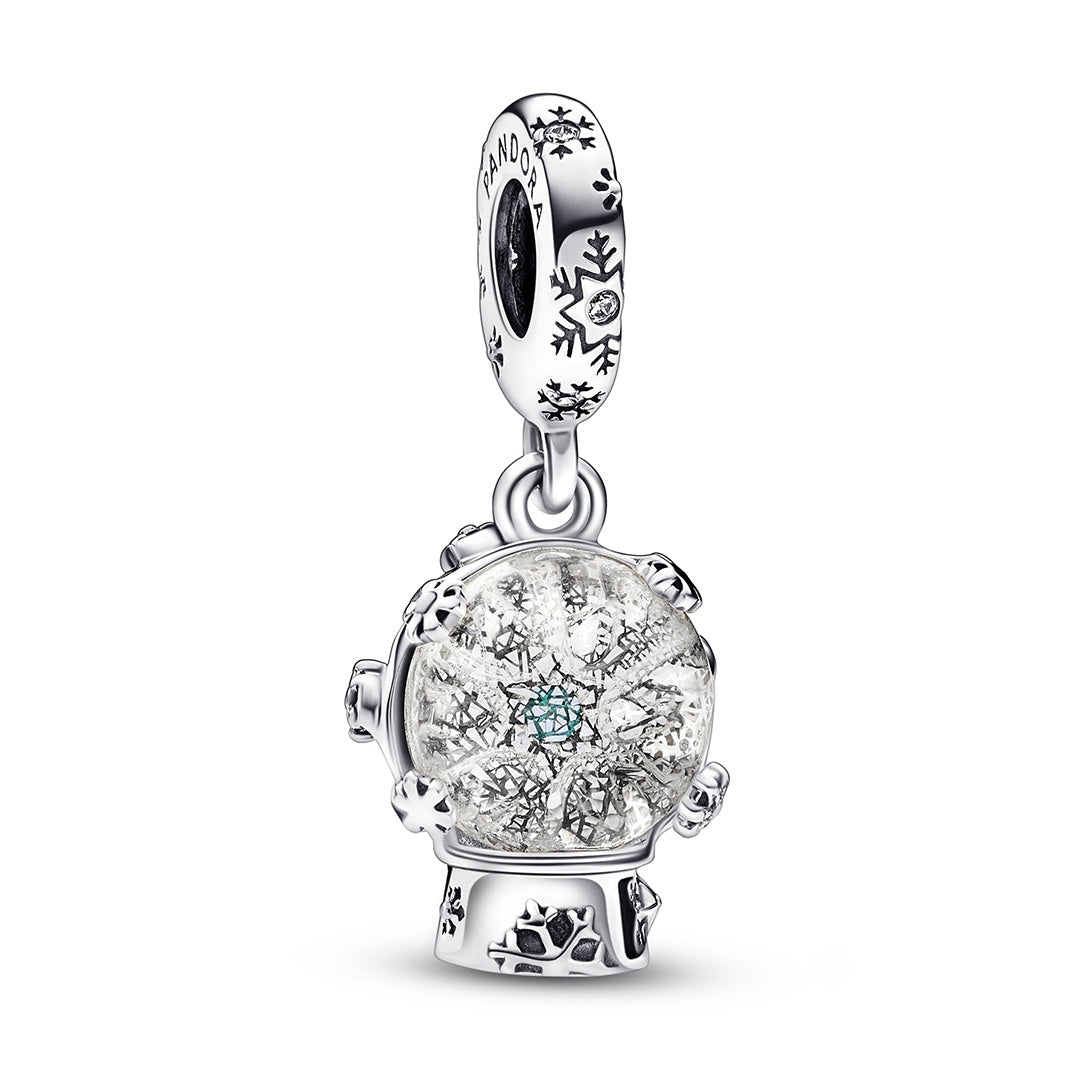 Pandora Snowflake Snowglobe Dangle Charm – Elegant Gift Jewelry Set