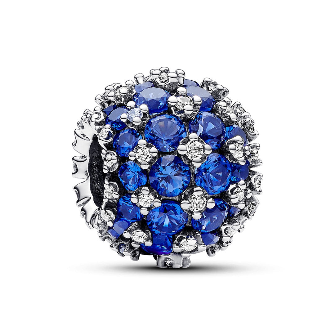 Sparkling Pavé Round Blue Charm – Elegant Gift Jewelry Set