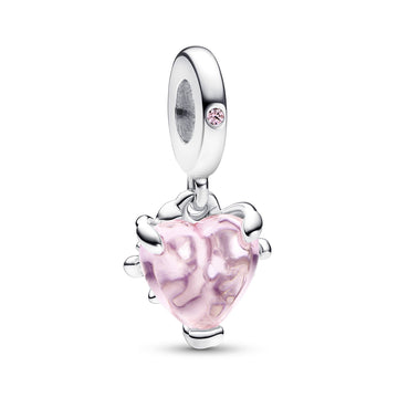 Pink Family Tree & Heart Dangle Charm – Elegant Gift Jewelry Set