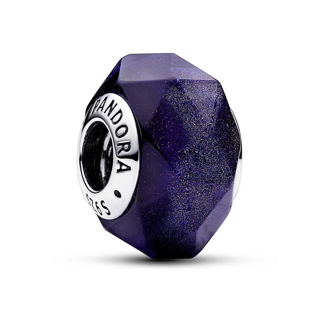 Faceted Blue Murano Glass Charm – Elegant Gift Jewelry Set