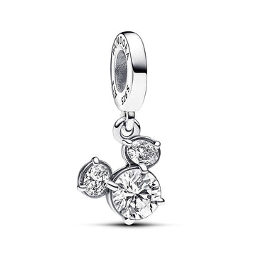 Disney Mickey Mouse Sparkling Head Silhouette Dangle Charm – Elegant Gift Jewelry Set