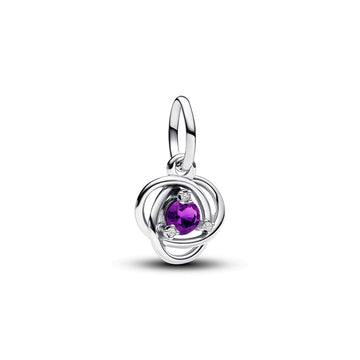 February - Purple Eternity Circle Dangle Charm – Elegant Gift Jewelry Set