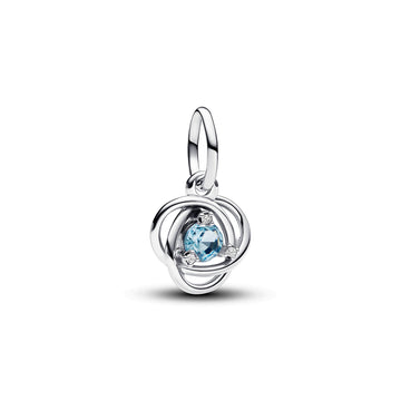 March - Sea Aqua Blue Eternity Circle Dangle Charm – Elegant Gift Jewelry Set