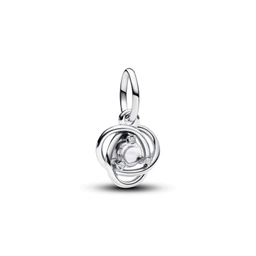 April - Clear Eternity Circle Dangle Charm – Elegant Gift Jewelry Set