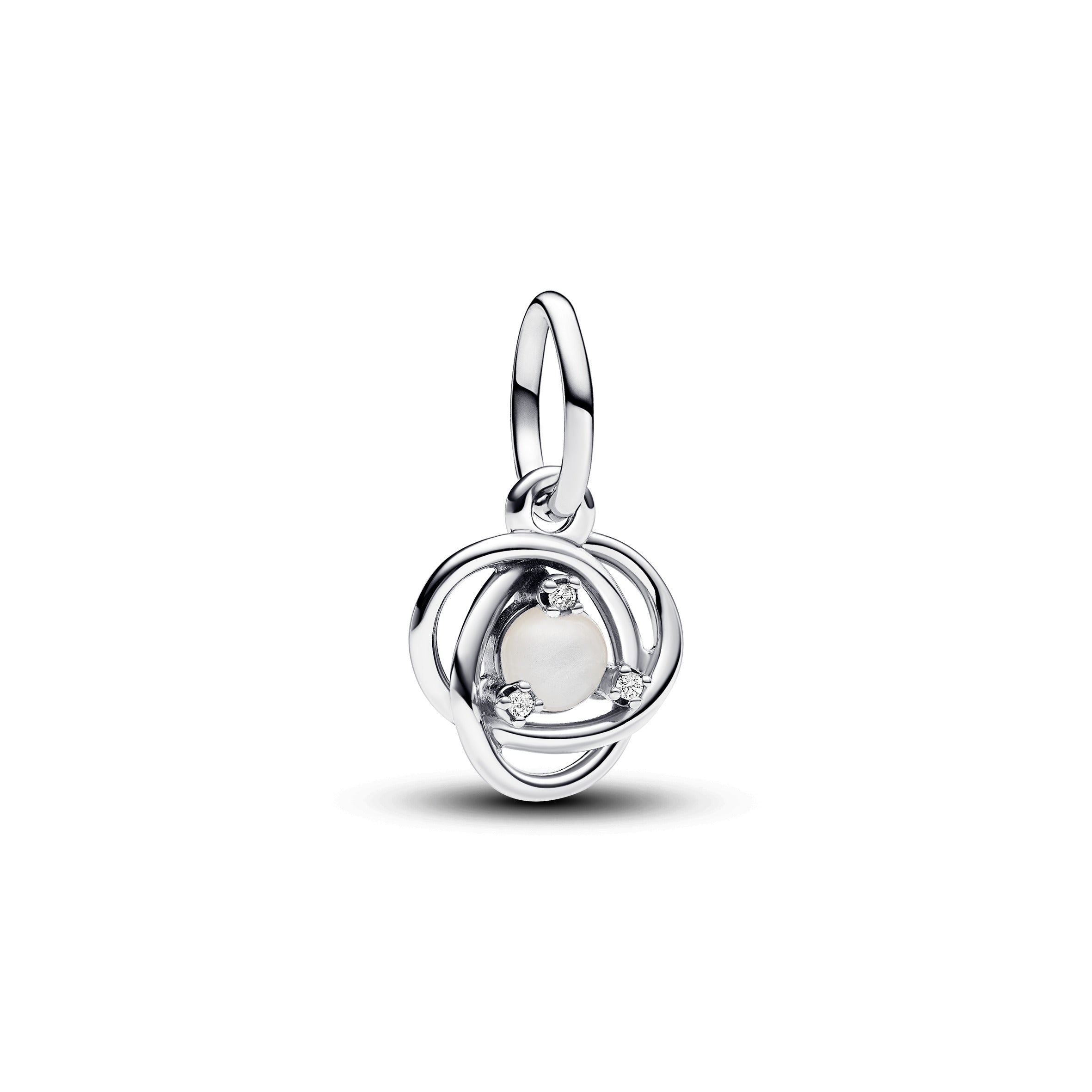 June - White Eternity Circle Dangle Charm – Elegant Gift Jewelry Set