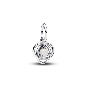 June - White Eternity Circle Dangle Charm – Elegant Gift Jewelry Set