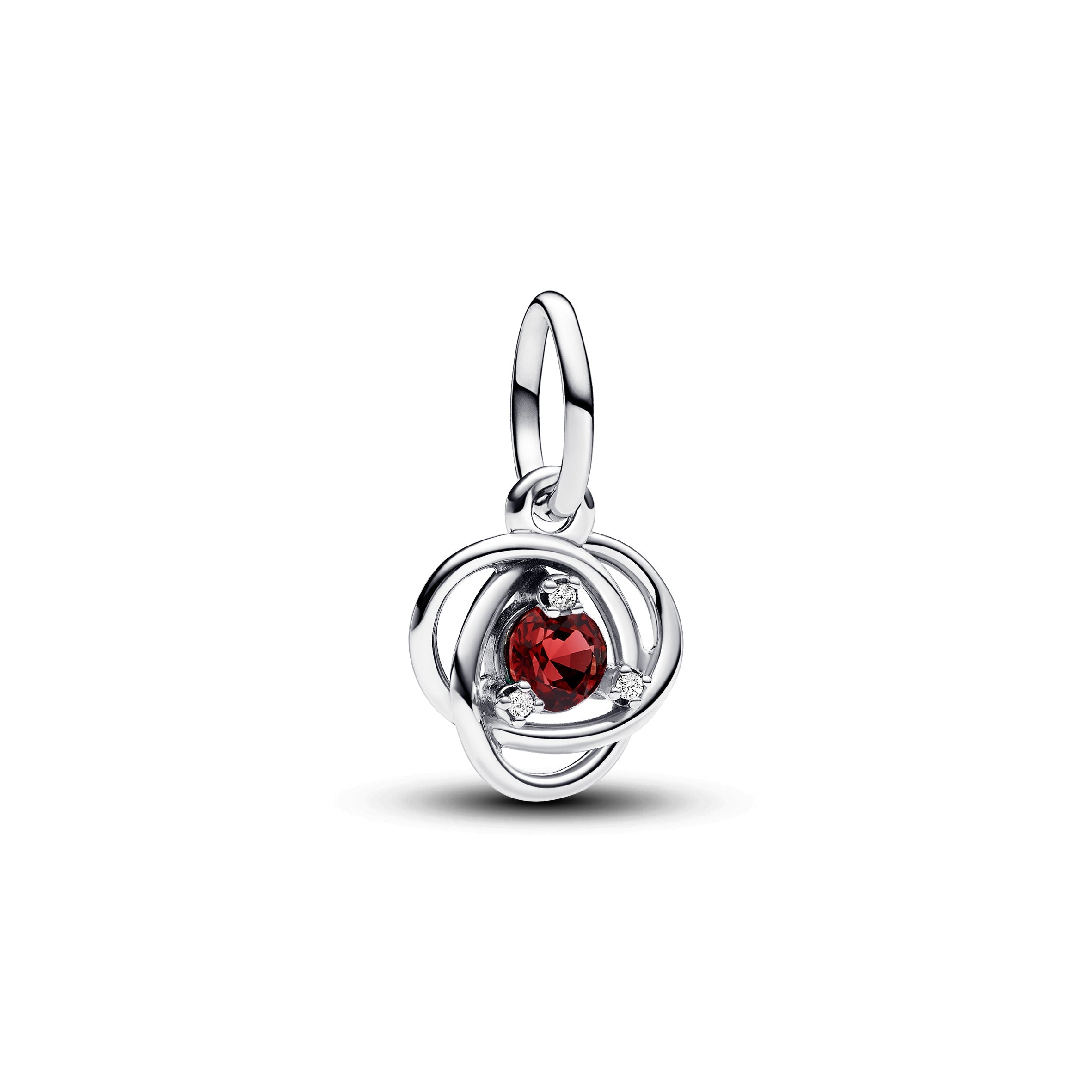 July - True Red Eternity Circle Dangle Charm – Elegant Gift Jewelry Set