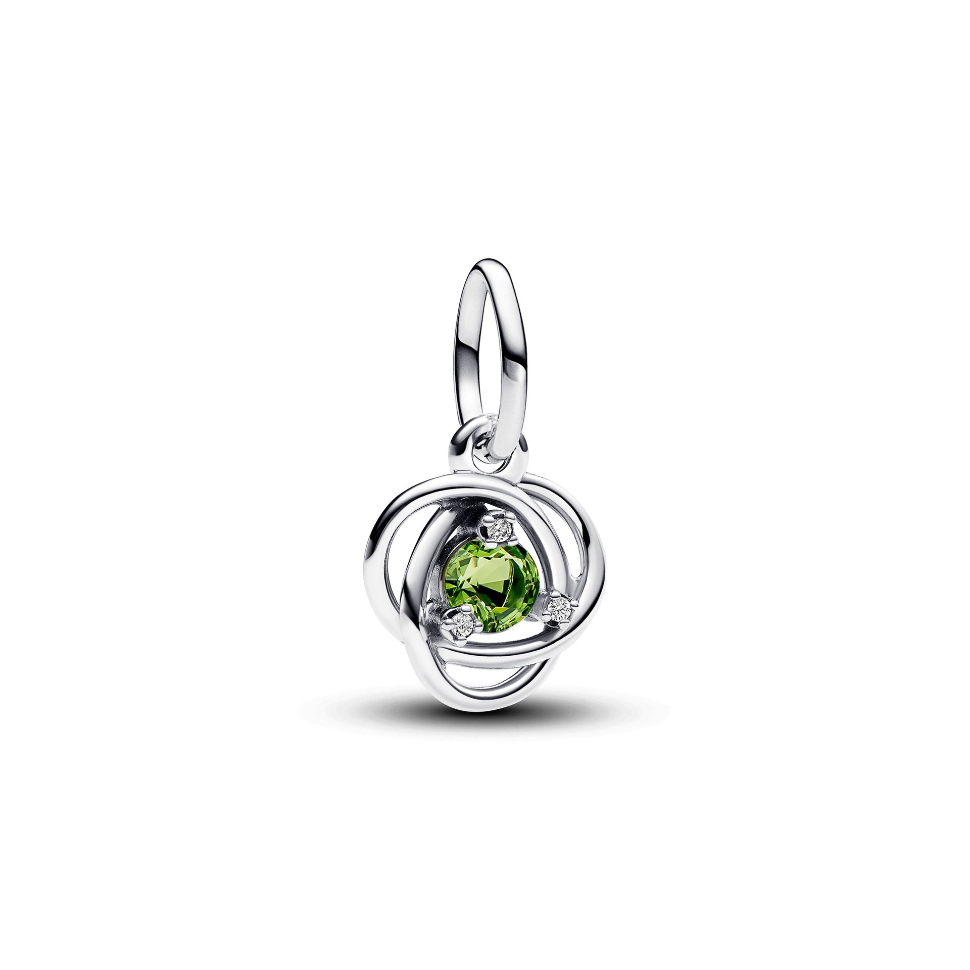 August - Spring Green Eternity Circle Dangle Charm – Elegant Gift Jewelry Set
