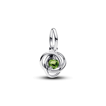 August - Spring Green Eternity Circle Dangle Charm – Elegant Gift Jewelry Set
