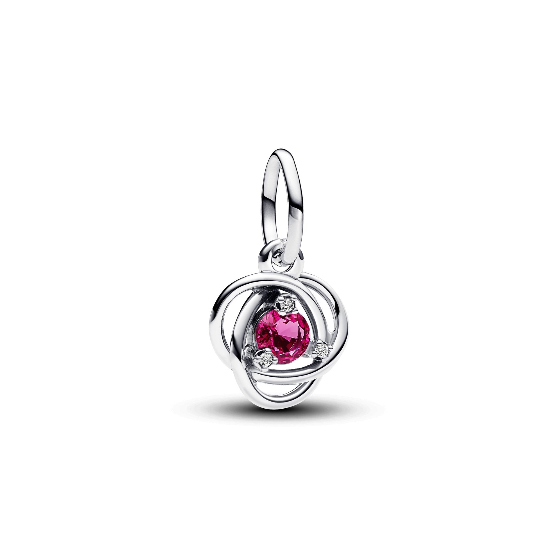 October - Pink Eternity Circle Dangle Charm – Elegant Gift Jewelry Set