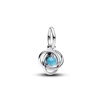 December - Turqoise Blue Eternity Circle Dangle Charm – Elegant Gift Jewelry Set