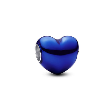 Pandora Metallic Blue Heart Charm – Elegant Gift Jewelry Set