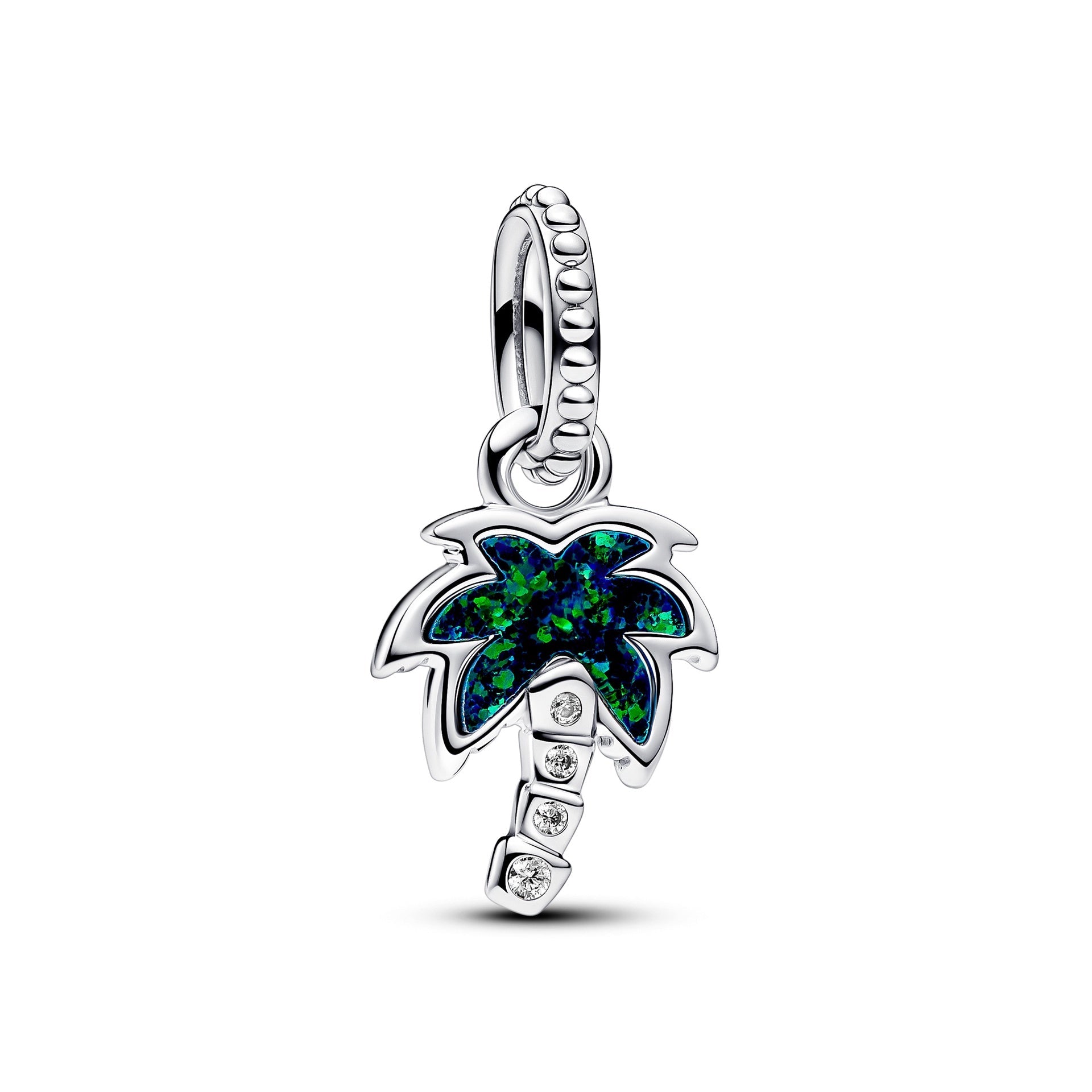 Pandora Opalescent Green Palm Tree Dangle Charm – Elegant Gift Jewelry Set