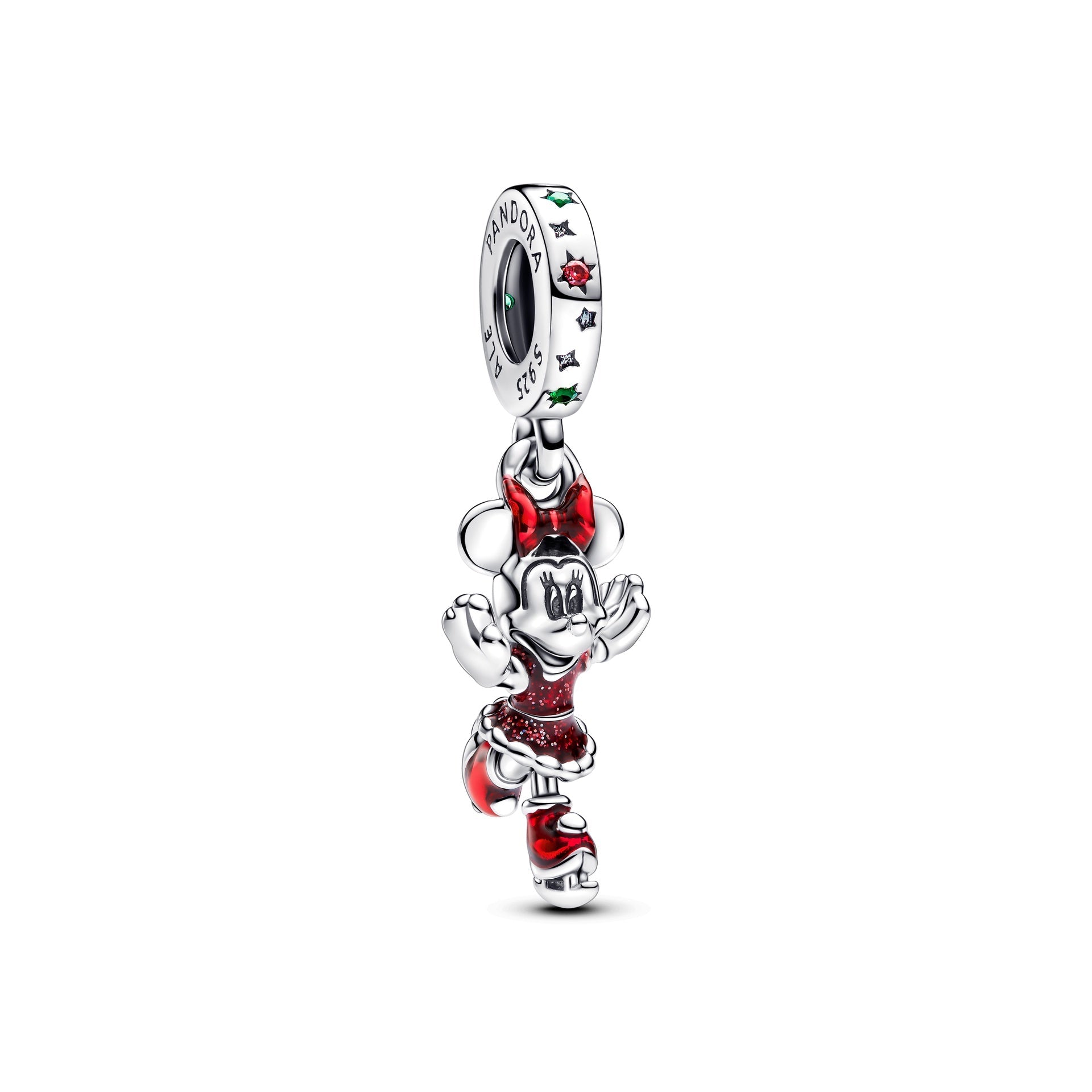 Pandora Minnie Mouse Ice Skating Dangle Charm – Elegant Gift Jewelry Set
