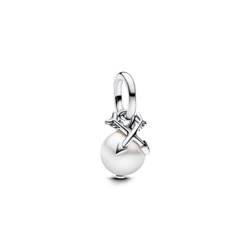 Pandora Pearl & Arrows Mini Dangle Charm – Elegant Gift Jewelry Set