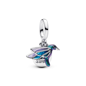 Pandora Hummingbird Double Dangle Charm – Elegant Gift Jewelry Set