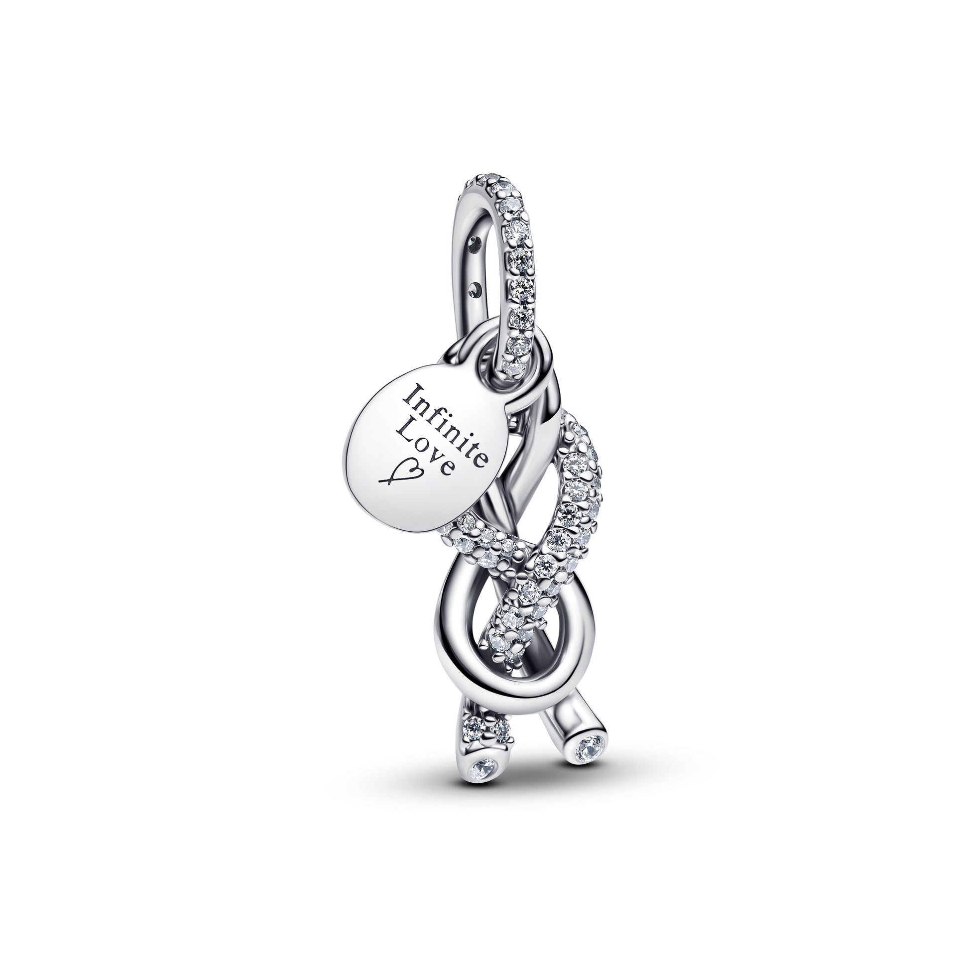 Pandora Pavé Infinity Knot Dangle Charm – Elegant Gift Jewelry Set