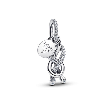 Pandora Pavé Infinity Knot Dangle Charm – Elegant Gift Jewelry Set