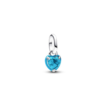 Pandora Turquoise-colored Heart Mini Dangle Charm – Elegant Gift Jewelry Set