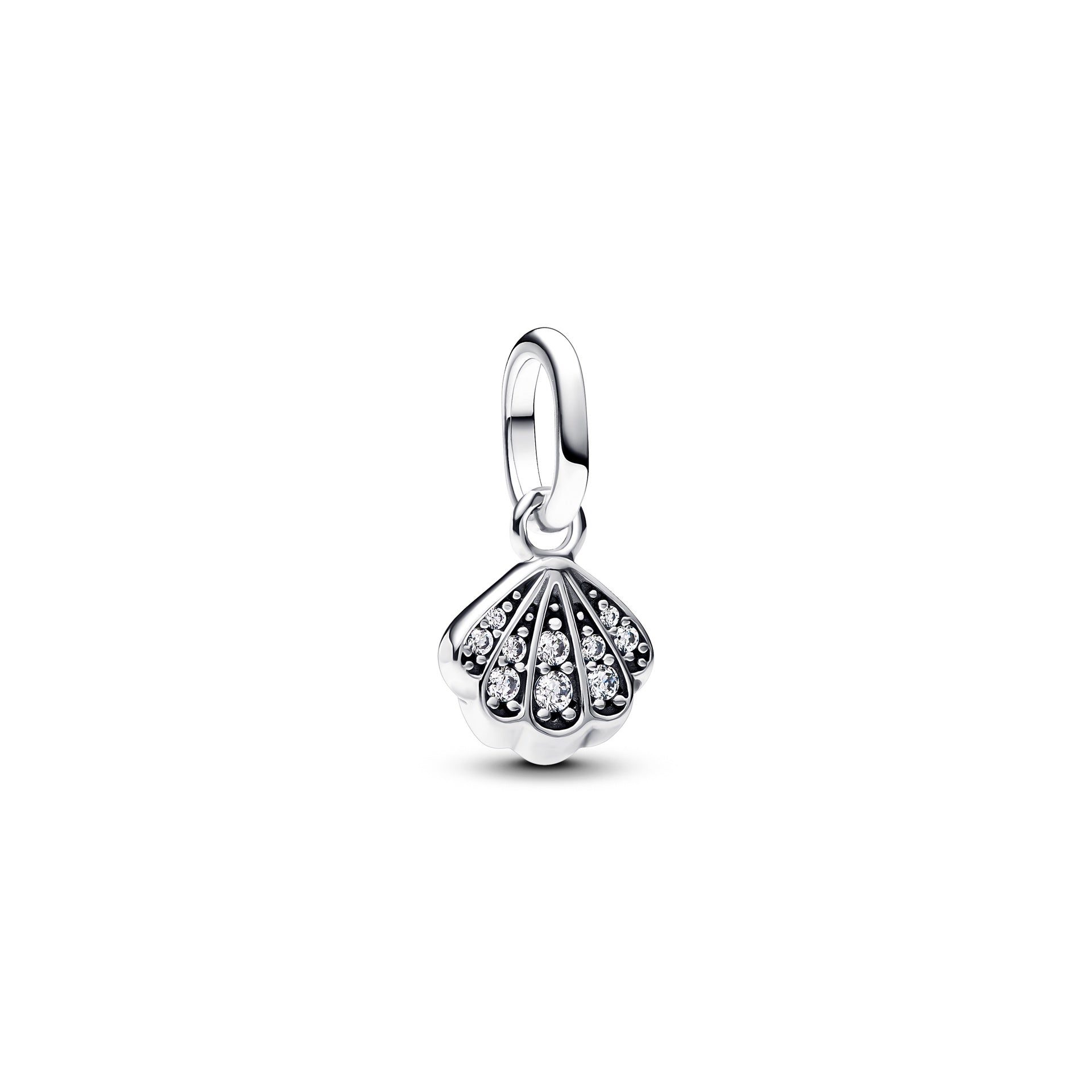 Pandora Sparkling Shell Mini Dangle Charm – Elegant Gift Jewelry Set