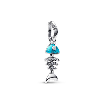 Pandora Turquoise-colored Fishbone Dangle Charm – Elegant Gift Jewelry Set