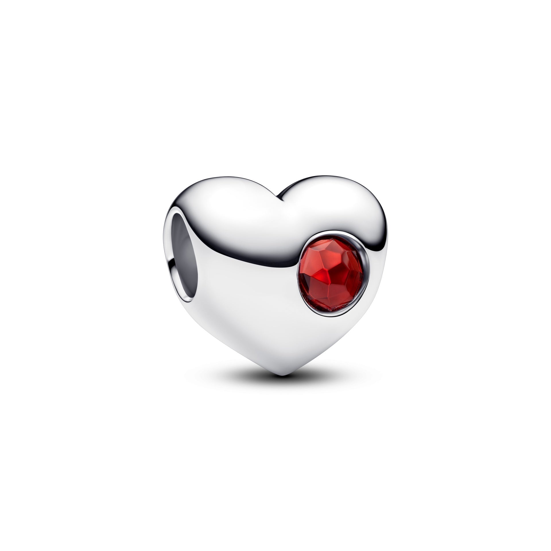 Pandora Engravable Red Stone Heart Charm – Elegant Gift Jewelry Set
