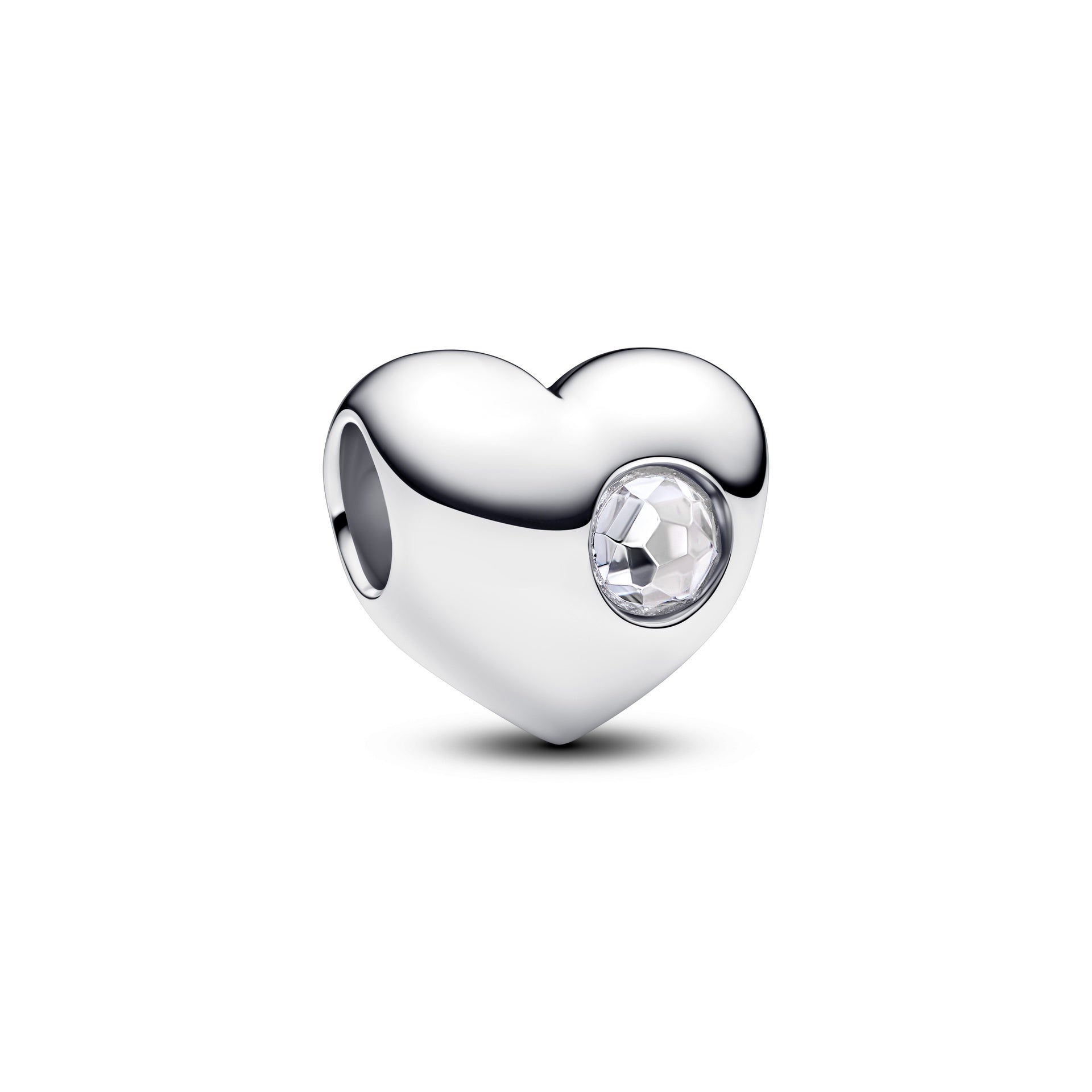 Pandora Engravable Clear Stone Heart Charm – Elegant Gift Jewelry Set