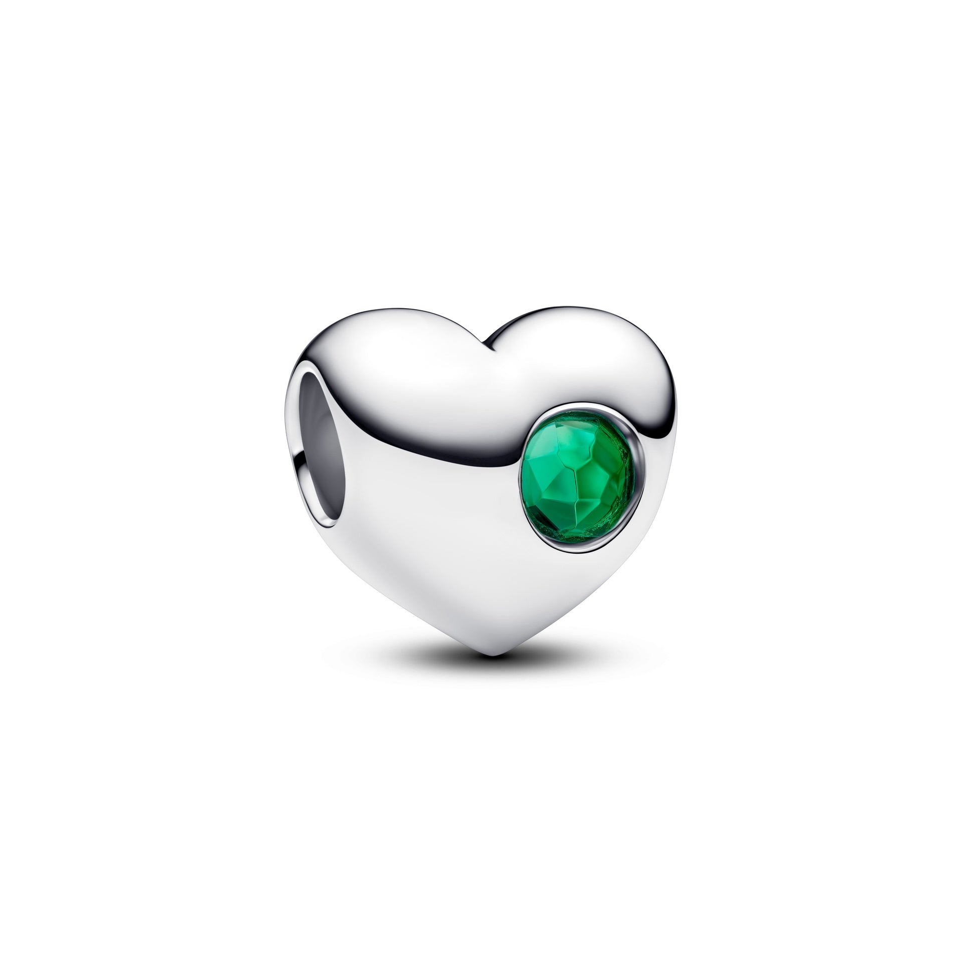 Pandora Engravable Green Stone Heart Charm – Elegant Gift Jewelry Set