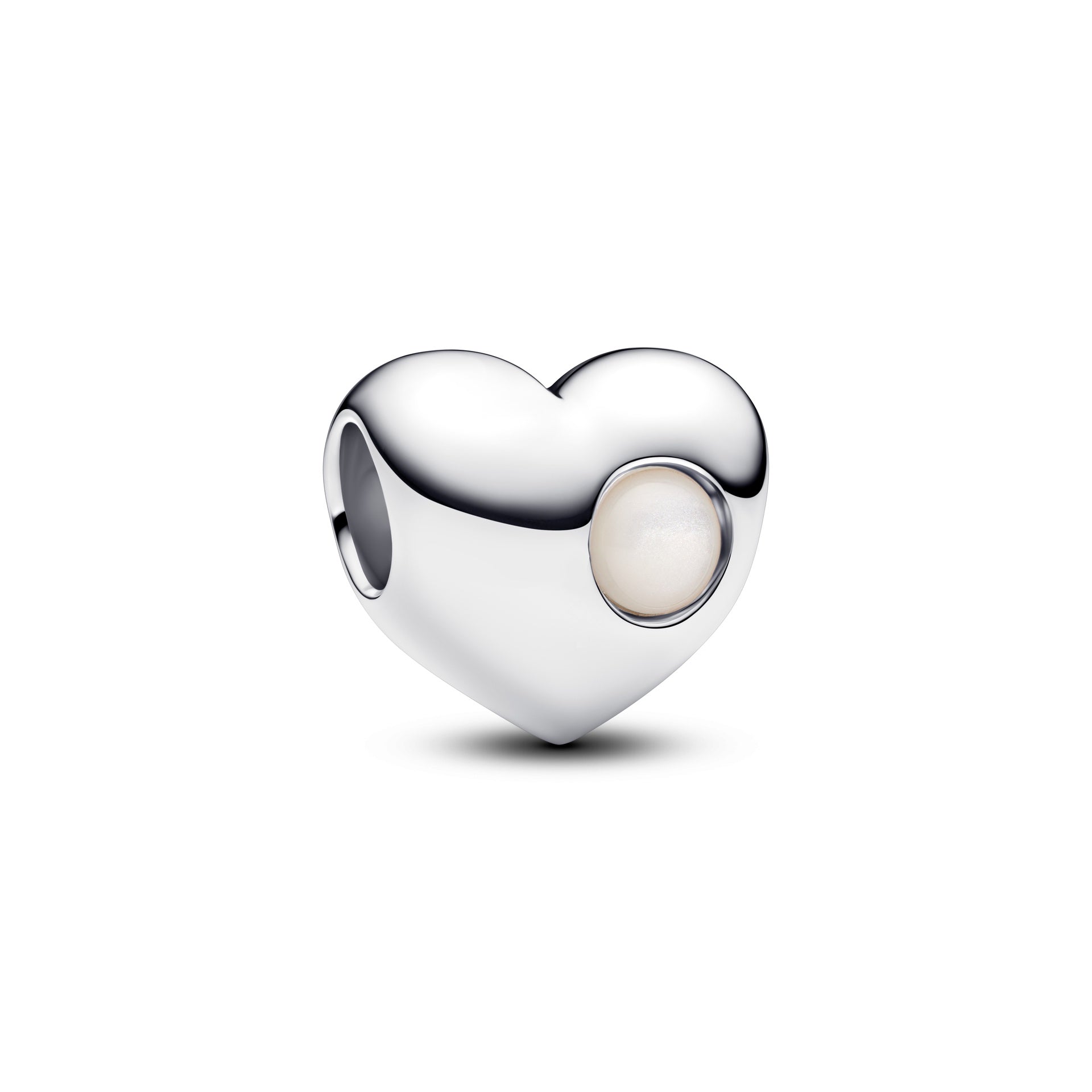 Pandora Engravable White Stone Heart Charm – Elegant Gift Jewelry Set