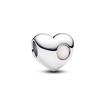 Pandora Engravable White Stone Heart Charm – Elegant Gift Jewelry Set