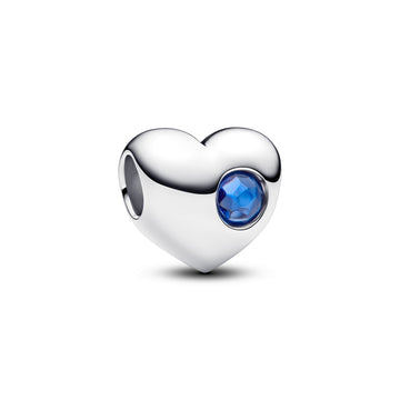 Pandora Engravable Blue Stone Heart Charm – Elegant Gift Jewelry Set