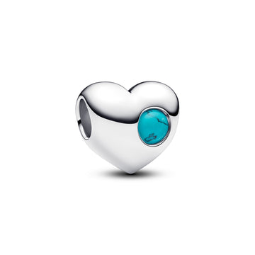 Pandora Engravable Turquoise Blue Stone Heart Charm – Elegant Gift Jewelry Set