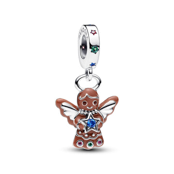 Pandora Gingerbread Angel Dangle Charm – Elegant Gift Jewelry Set