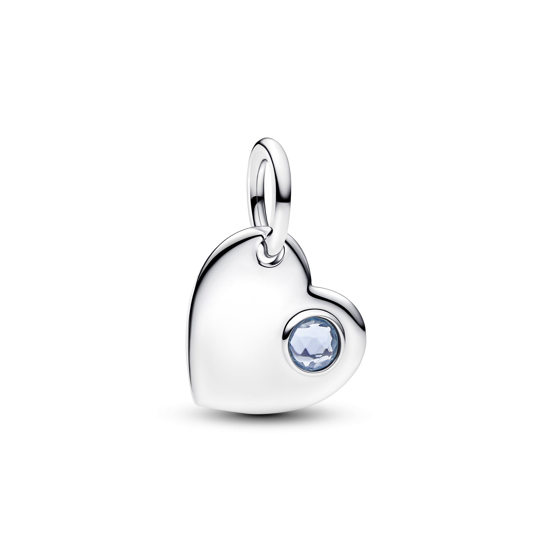 Pandora Engravable Heart Aqua Blue Stone Dangle Charm – Elegant Gift Jewelry Set