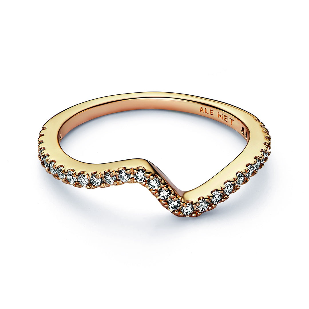Sparkling Wave Ring – Elegant Gift Jewelry Set