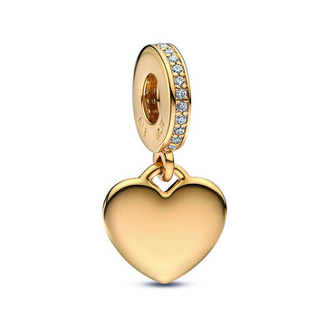 Engravable Heart Tag Dangle Charm – Elegant Gift Jewelry Set