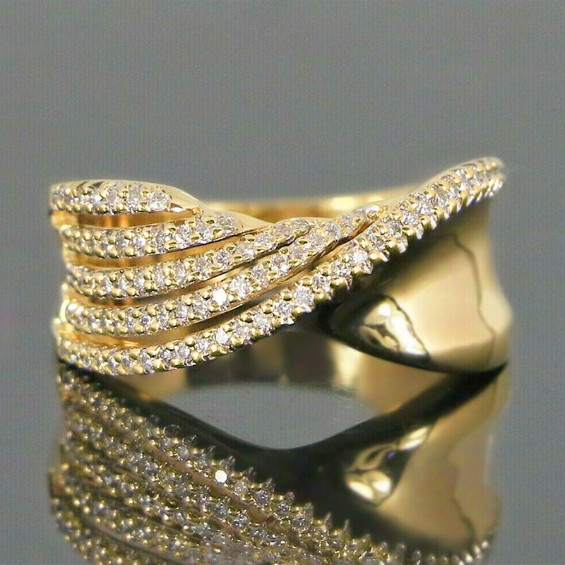 Personalized Women's Punk Style Line Design Ring