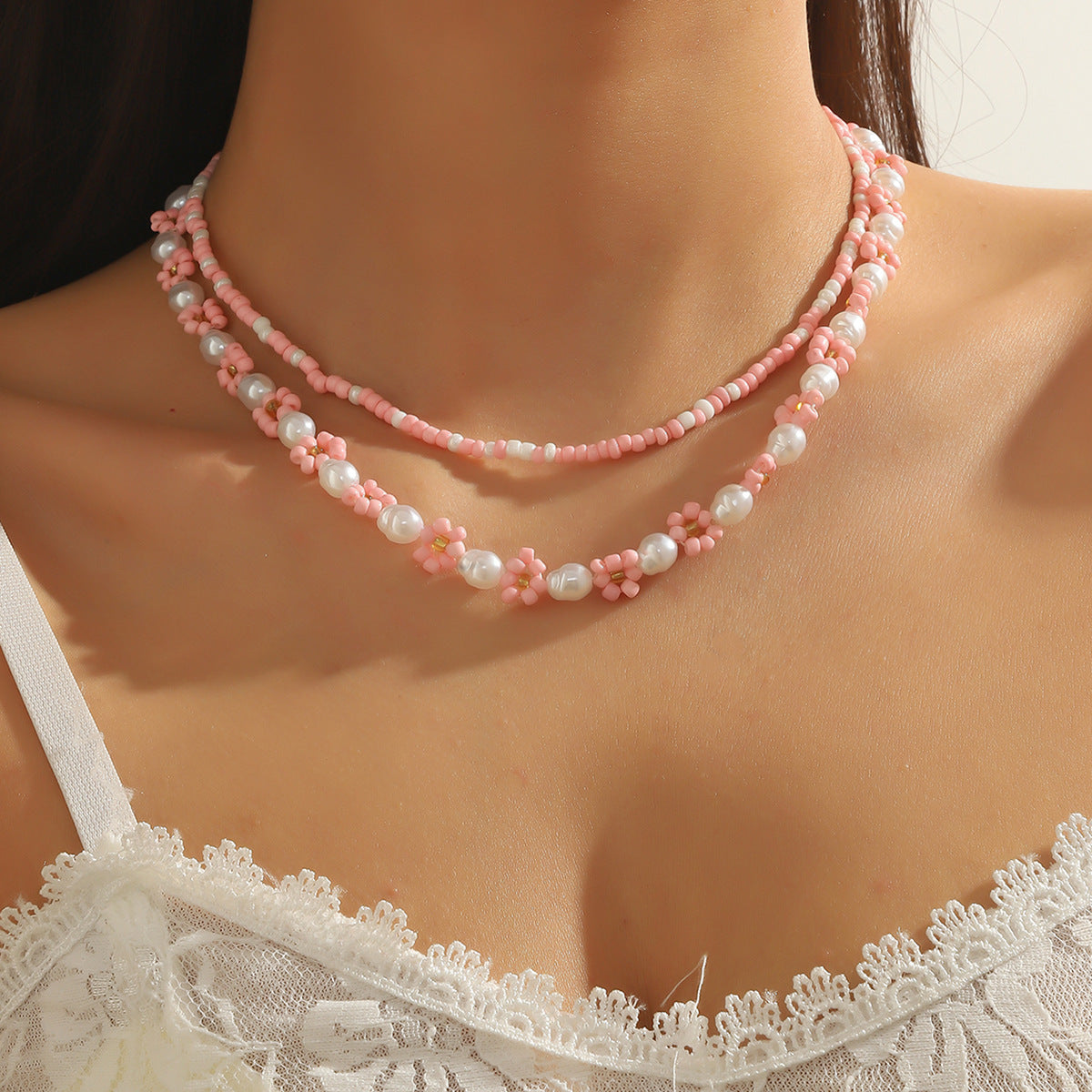 Metal Light Luxury High-grade Sense Necklace And Earrings Suite